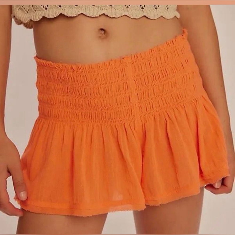 FREE PEOPLE Micro Shorts - Fusion Coral Large NWT